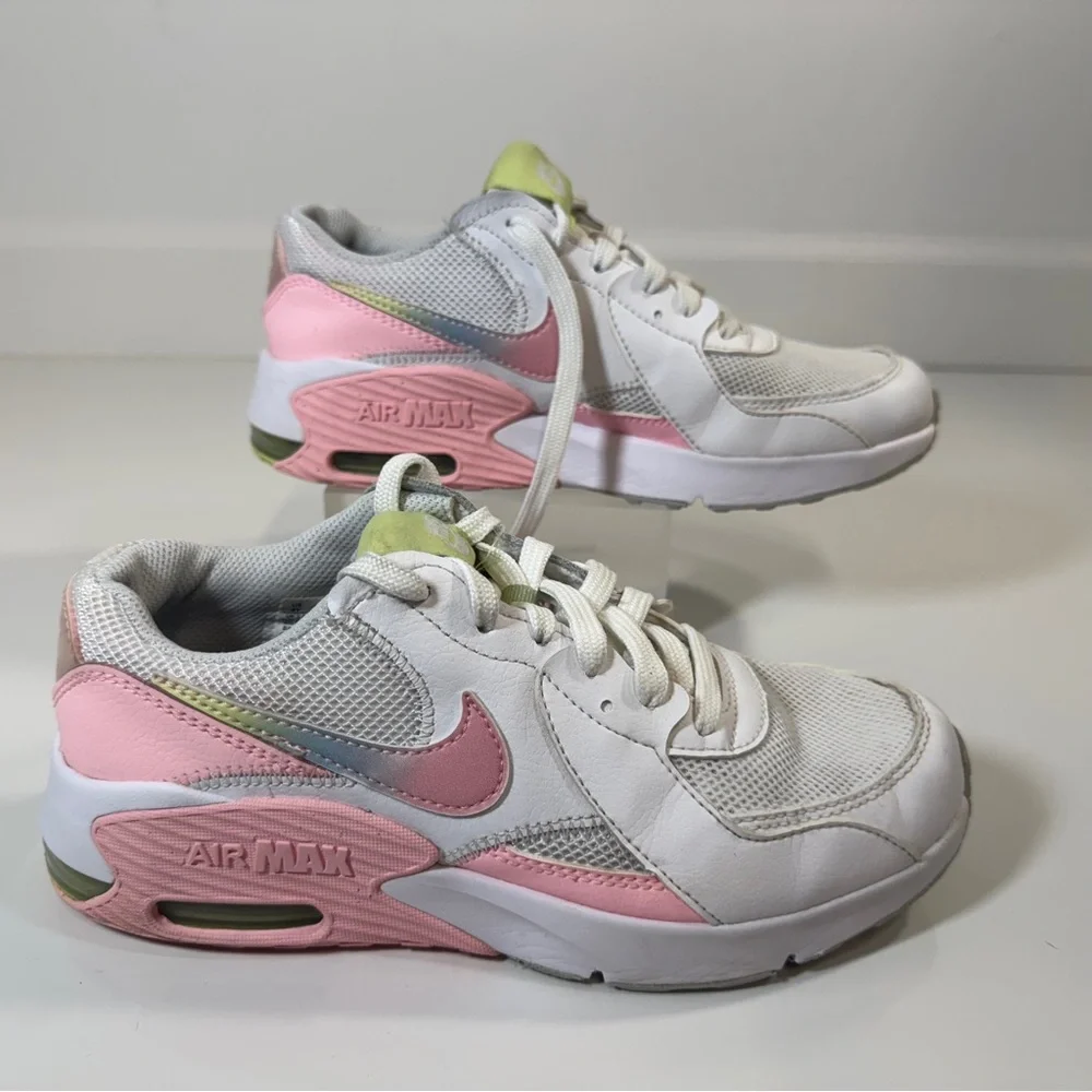Nike Air Max Excee GS Sneakers White Pink‎ Lime CW5829-100 Size 4Y